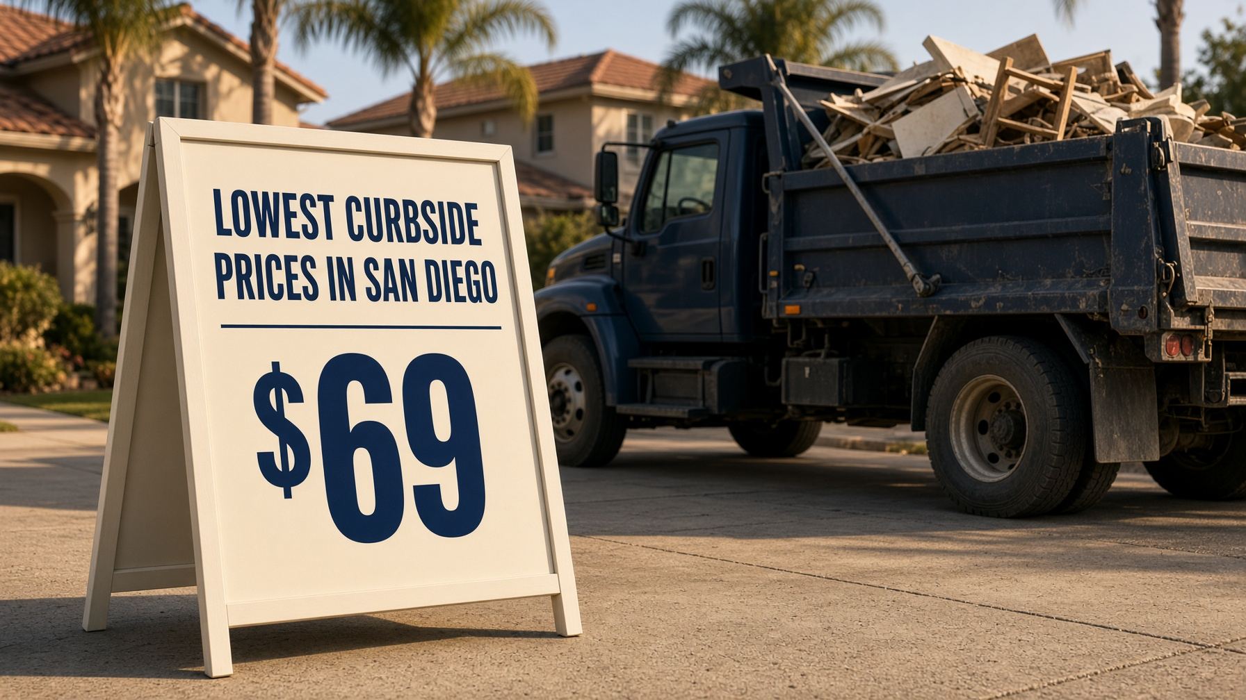 Lowest curbside junk removal prices in San Diego, from $69