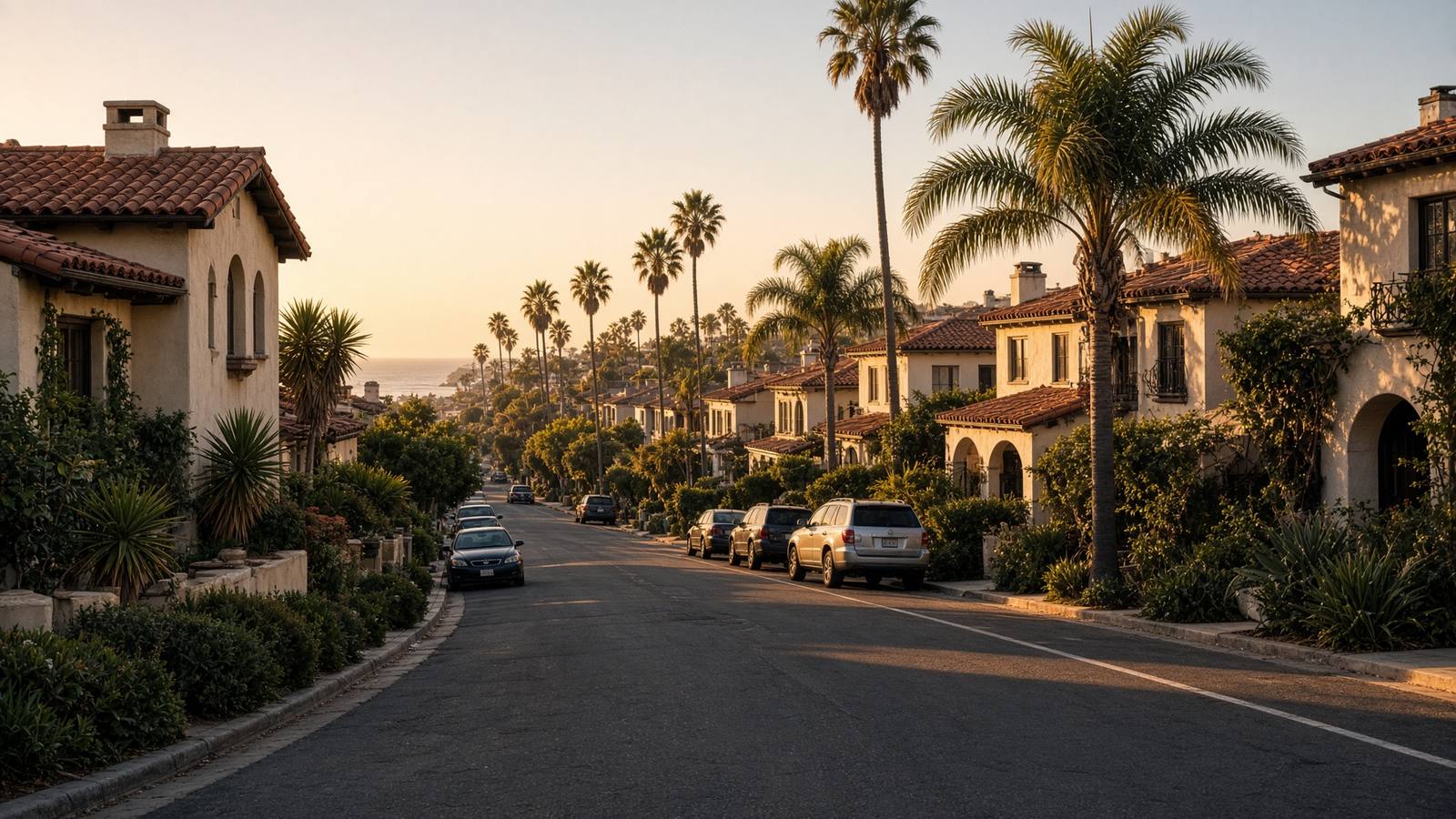 Palm-lined San Diego residential street we serve